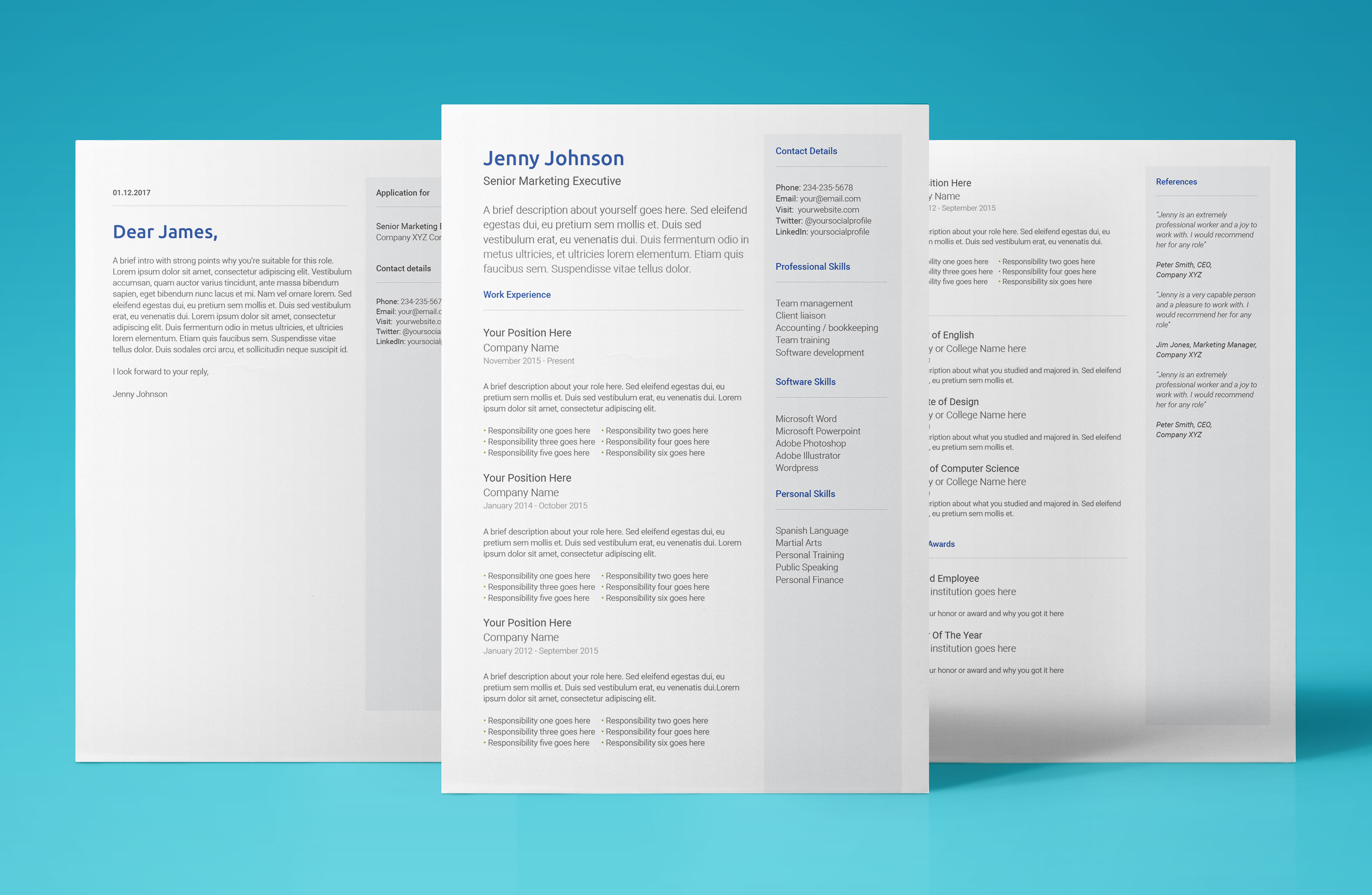 Neptune Free CV Template